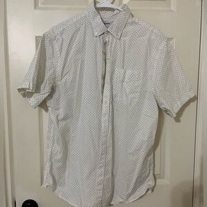 Old Navy White Polka Dot Men's Shirt